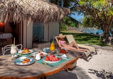 Cabaña con vista al mar